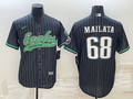 Men's Philadelphia Eagles Jordan Mailata #68 Black Player jersey Joint Edition