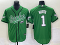Men's Philadelphia Eagles Jalen Hurts #1 Kelly Green Game jersey Joint Edition