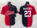 Men's San Francisco 49ers Christian McCaffrey #23 Red/Black Game Player jersey Joint Edition