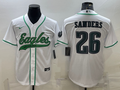 Men's Philadelphia Eagles Miles Sanders #26 White Game jersey Joint Edition