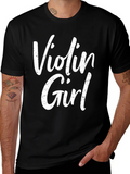 Violin Girl T-Shirt - Music Lover Tee
