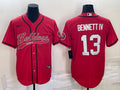 Men's Georgia Bulldogs Stetson Bennett #13 Red Game Player Jersey