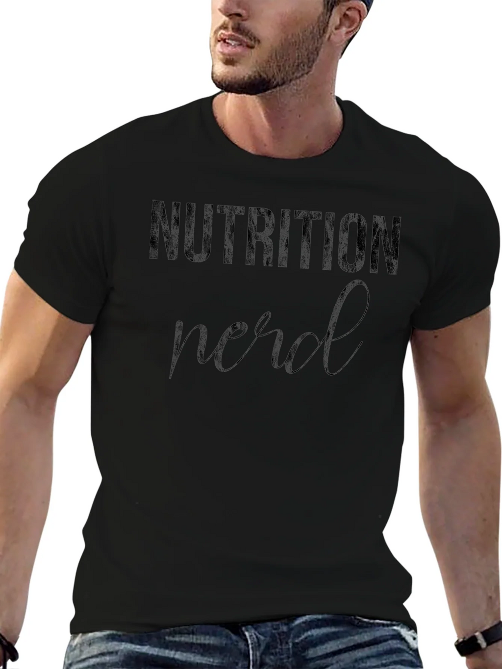 Nutrition Nerd Black T-Shirt Graphic Tee