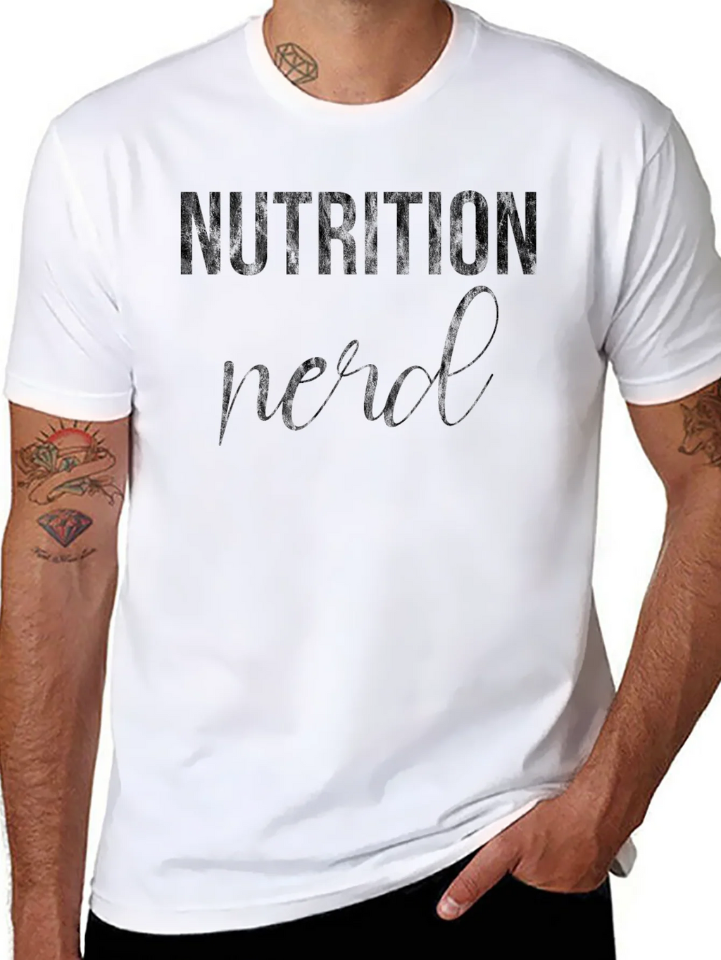 Nutrition Nerd Black T-Shirt Graphic Tee