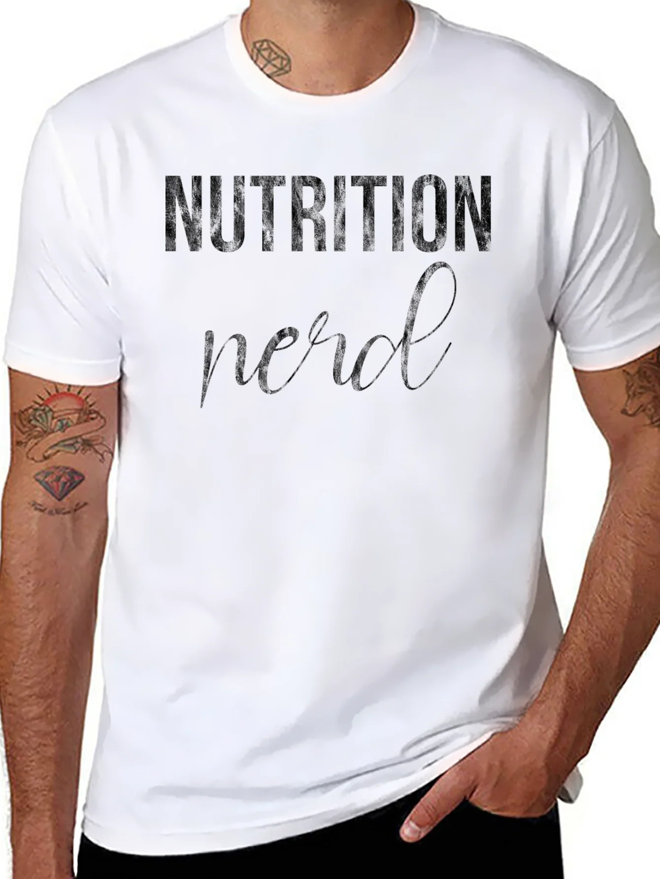 Nutrition Nerd Black T-Shirt Graphic Tee