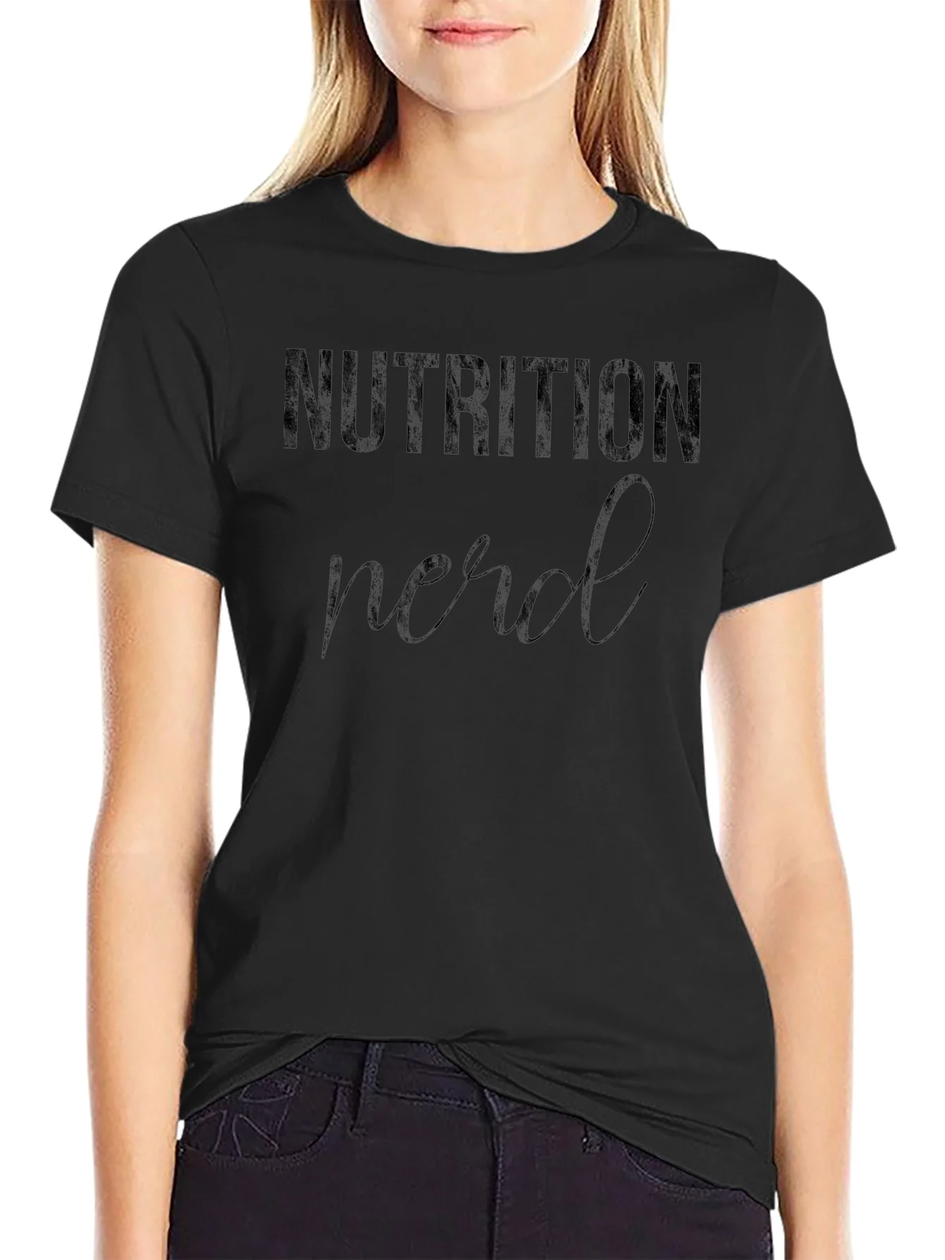 Nutrition Nerd Black T-Shirt Graphic Tee