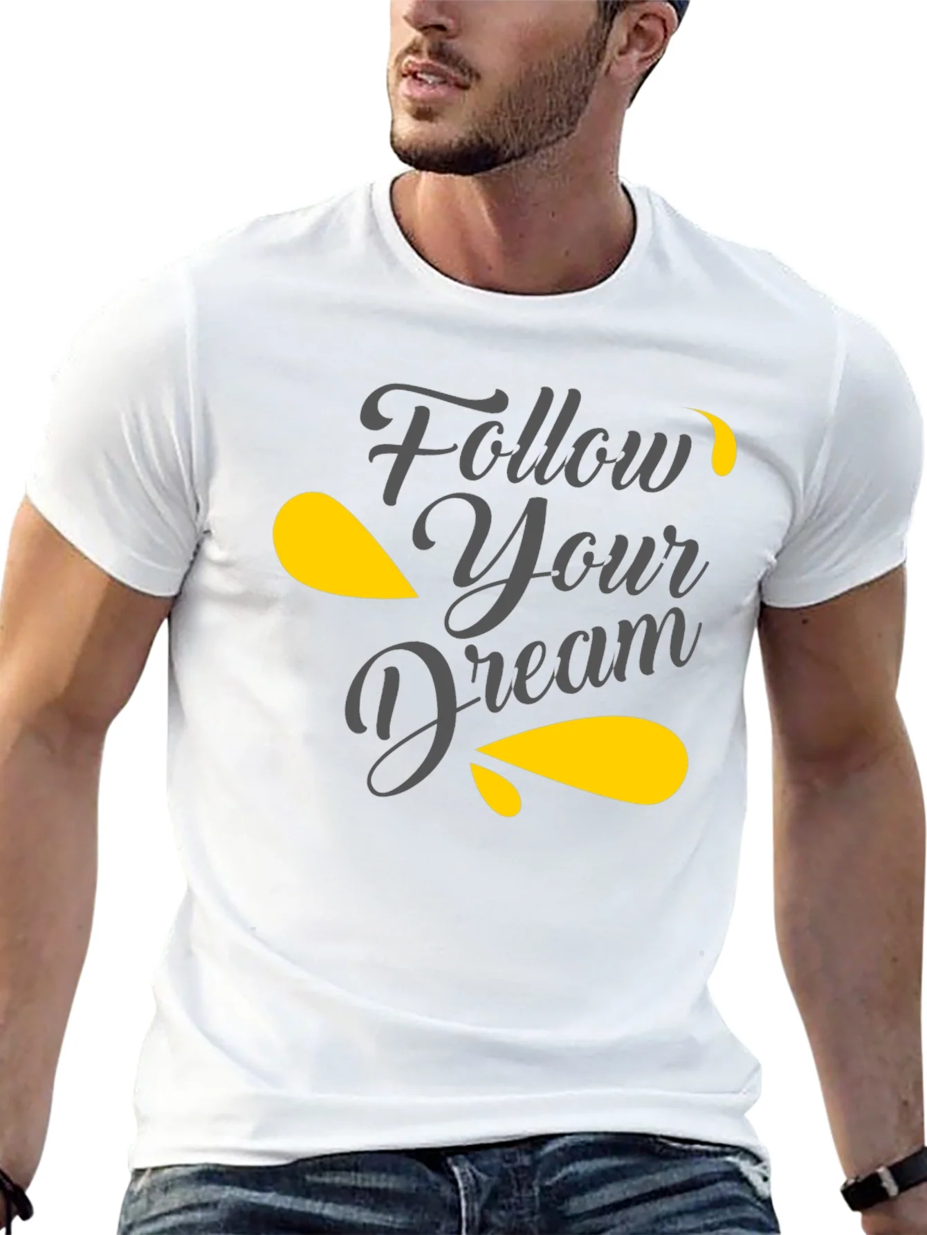 Follow Your Dream Graphic Tee - Black T-Shirt