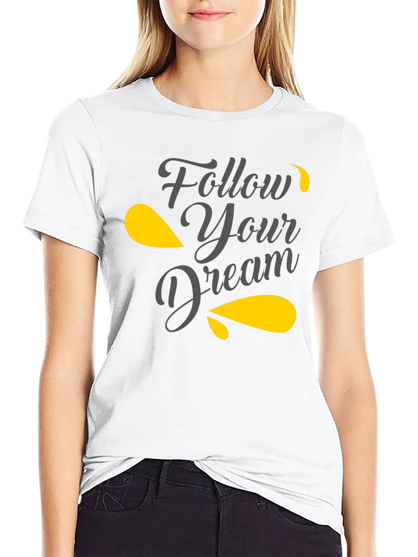 Follow Your Dream Graphic Tee - Black T-Shirt