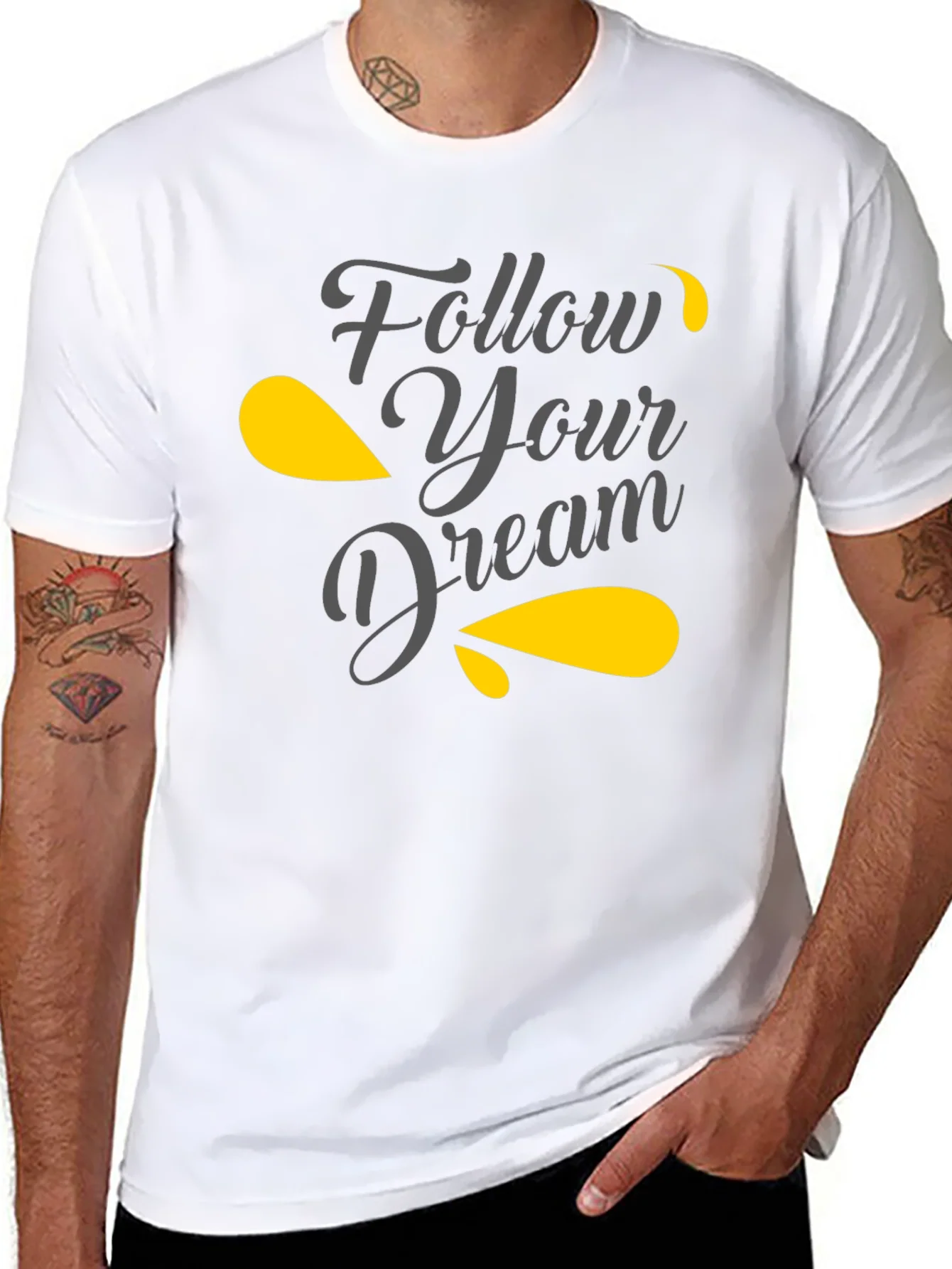 Follow Your Dream Graphic Tee - Black T-Shirt