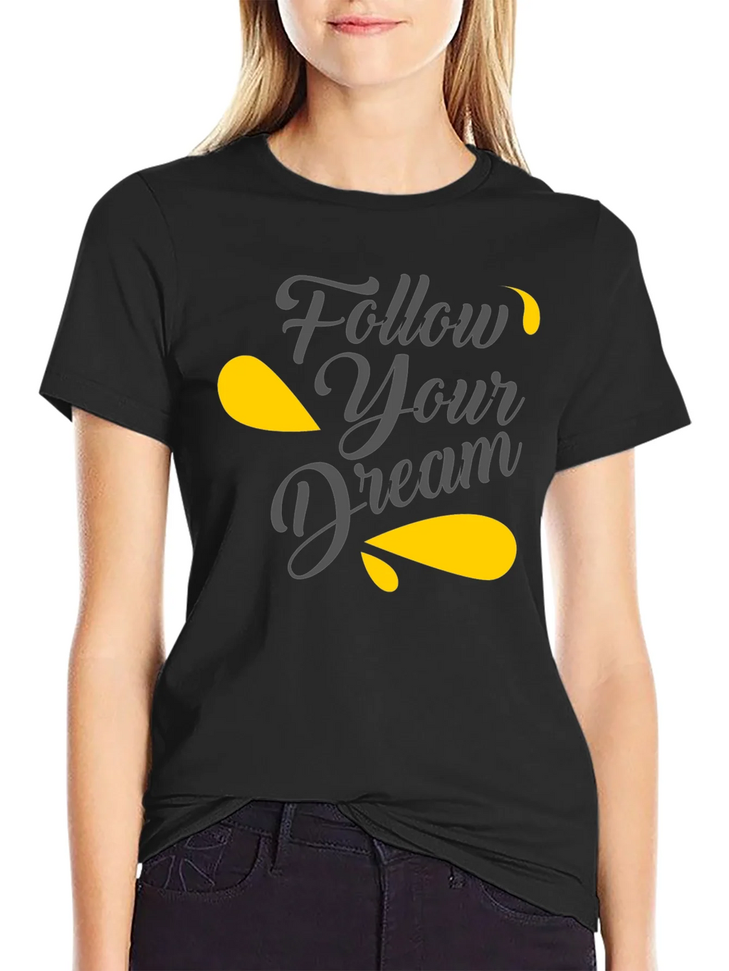 Follow Your Dream Graphic Tee - Black T-Shirt