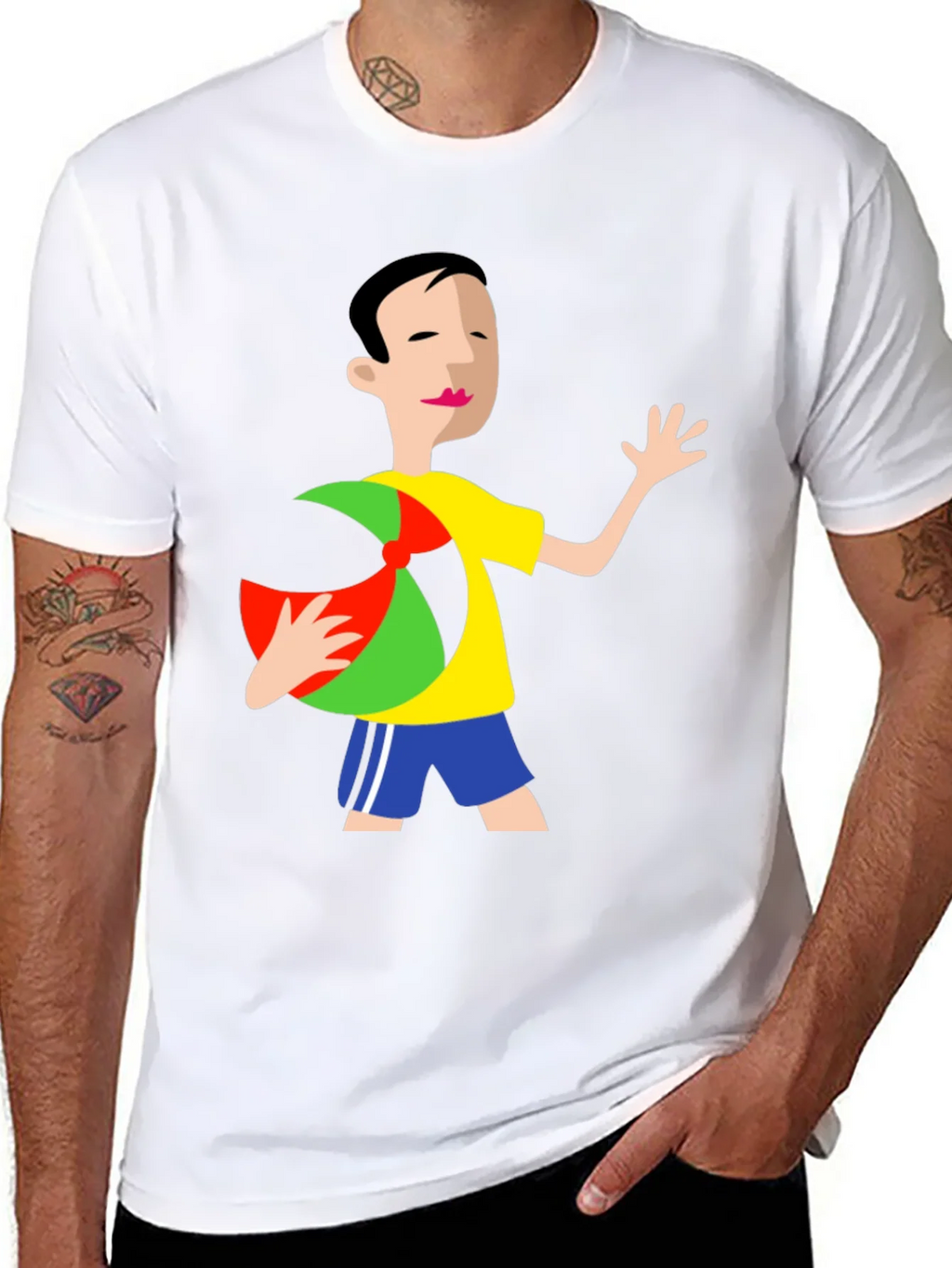Cartoon Graphic Black T-Shirt