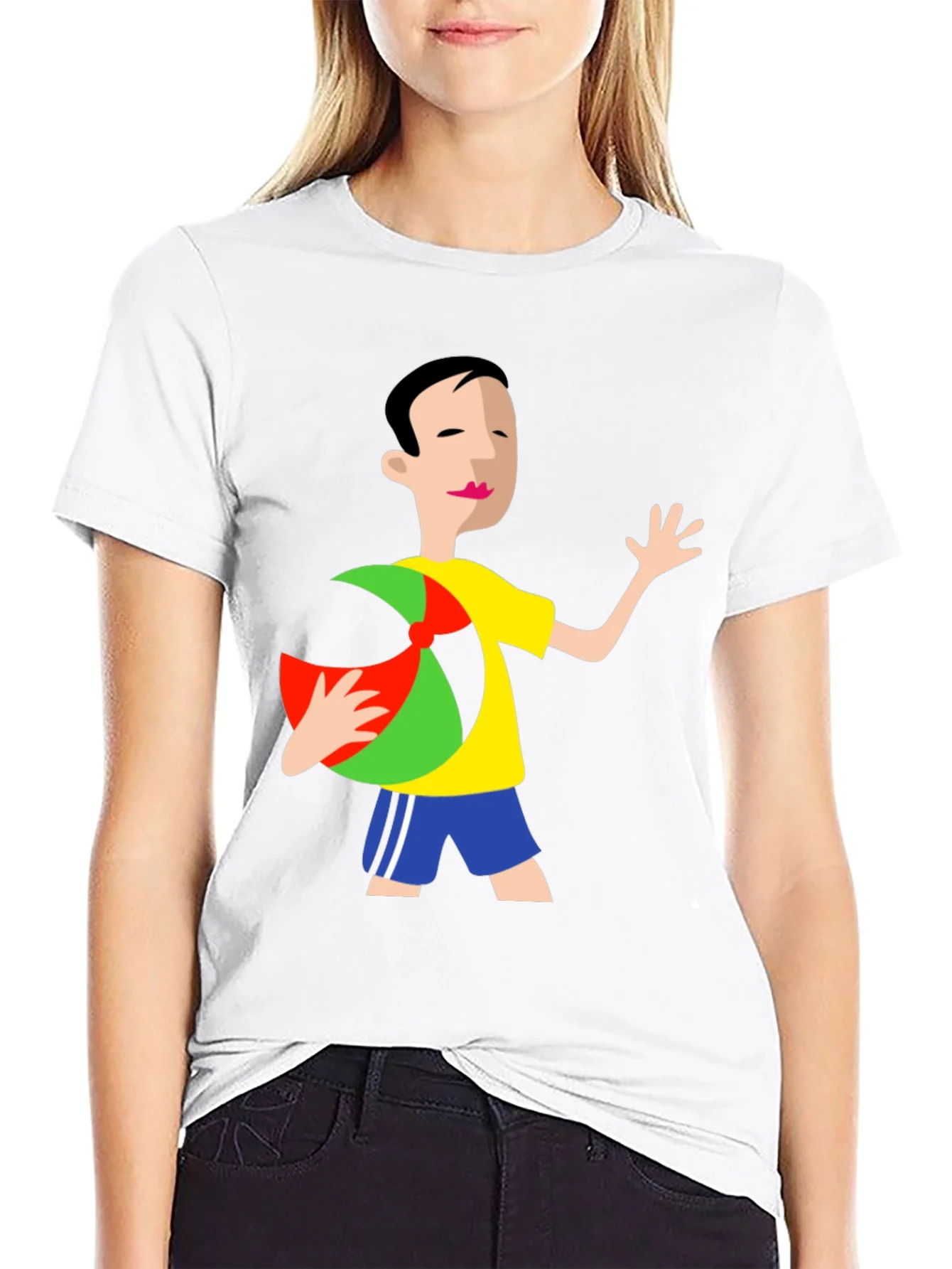 Cartoon Graphic Black T-Shirt