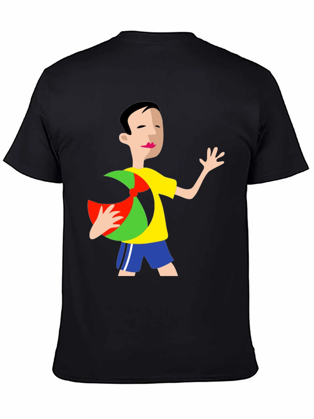 Cartoon Graphic Black T-Shirt