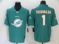 Men's Miami Dolphins Tua Tagovailoa #1 Green Game Player jersey