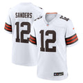 Cleveland Browns Shedeur Sanders White 2025 NFL Draft Game Jersey