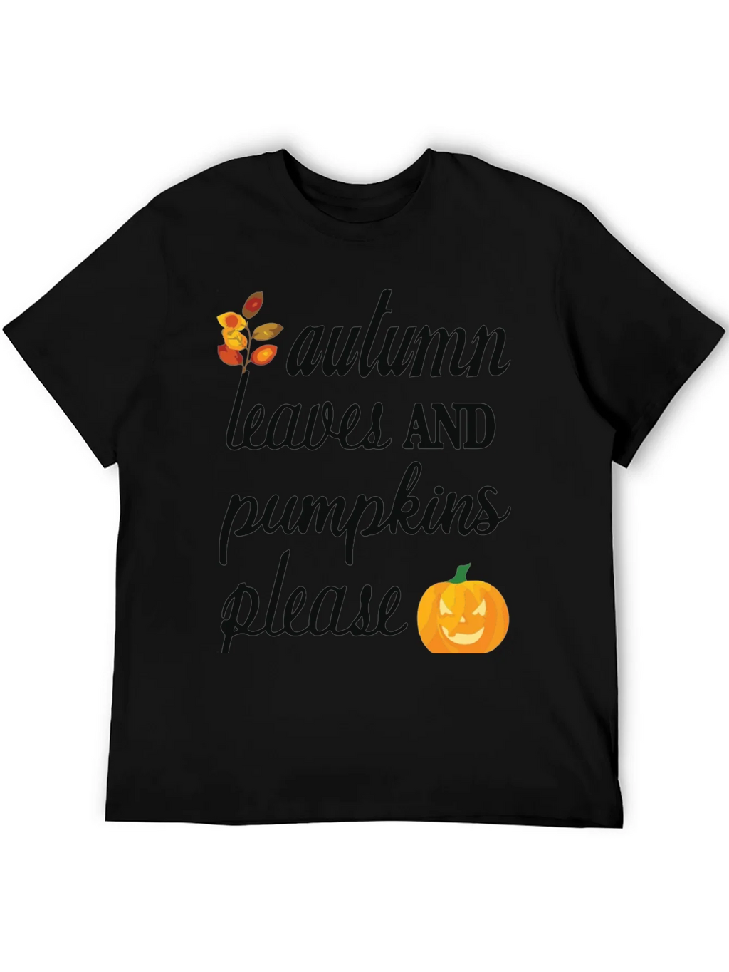 Autumn Leaves and Pumpkins Please T-Shirt