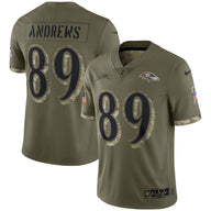 Mark Andrews Baltimore Ravens Nike 2022 Salute To Service Limited Jersey - Olive - S