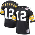 Pittsburgh Steelers Terry Bradshaw Mitchell & Ness Black Authentic Throwback Retired Player Jersey