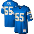 Los Angeles Chargers Junior Seau Mitchell & Ness Powder Blue Big & Tall 2002 Retired Player Replica Jersey