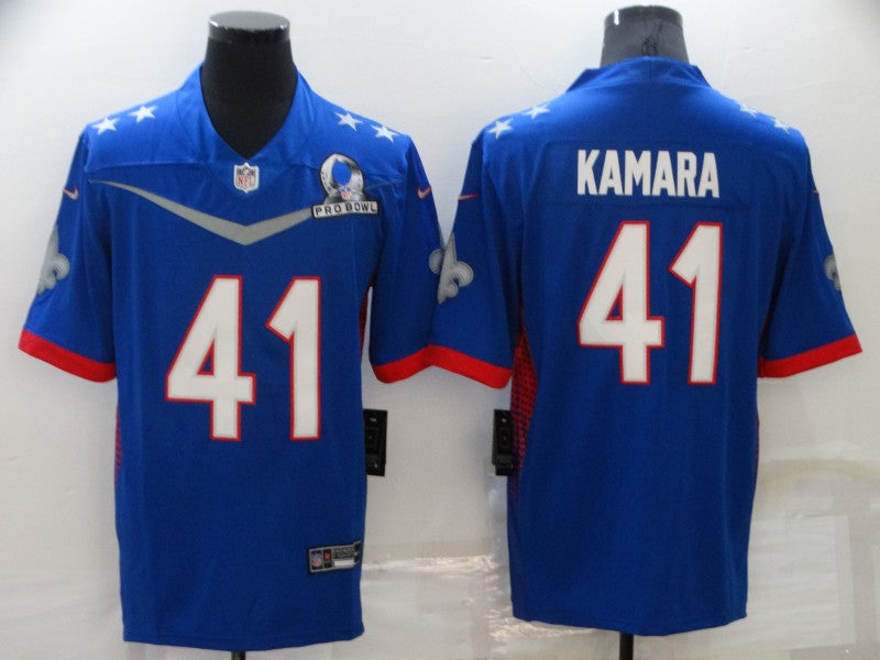 Men's New Orleans Saints Alvin Kamara #41 Blue All Star Game jersey