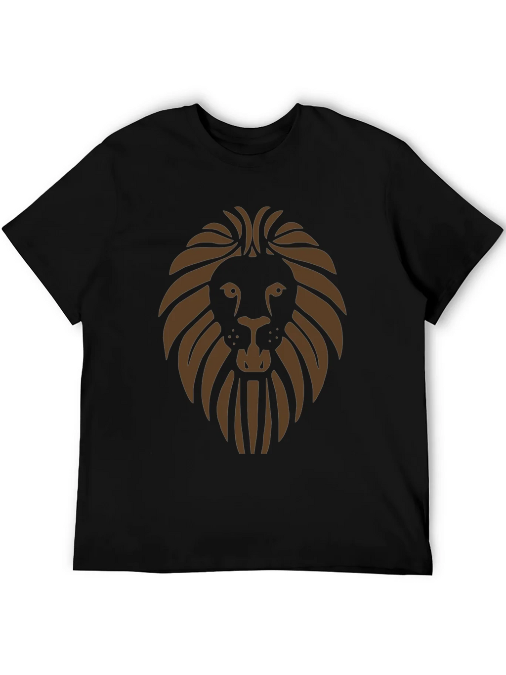 Lion Graphic Print Mens Black T-Shirt