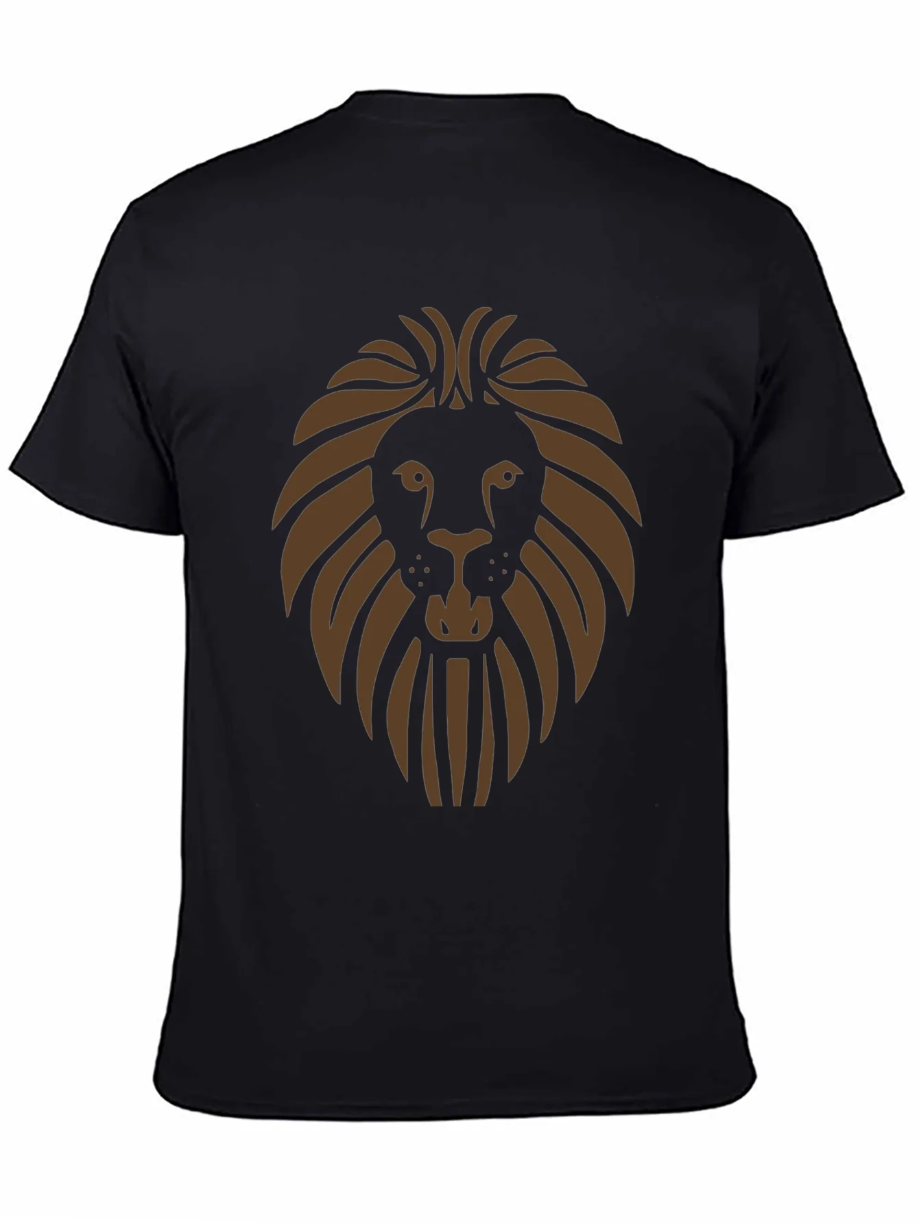 Lion Graphic Print Mens Black T-Shirt