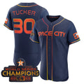 #30 Kyle Tucker Houston Astros blue 2023 SPACE CITY CHAMPIONS FLEX JERSEY C ALL STITCHED Baseball Jerseys