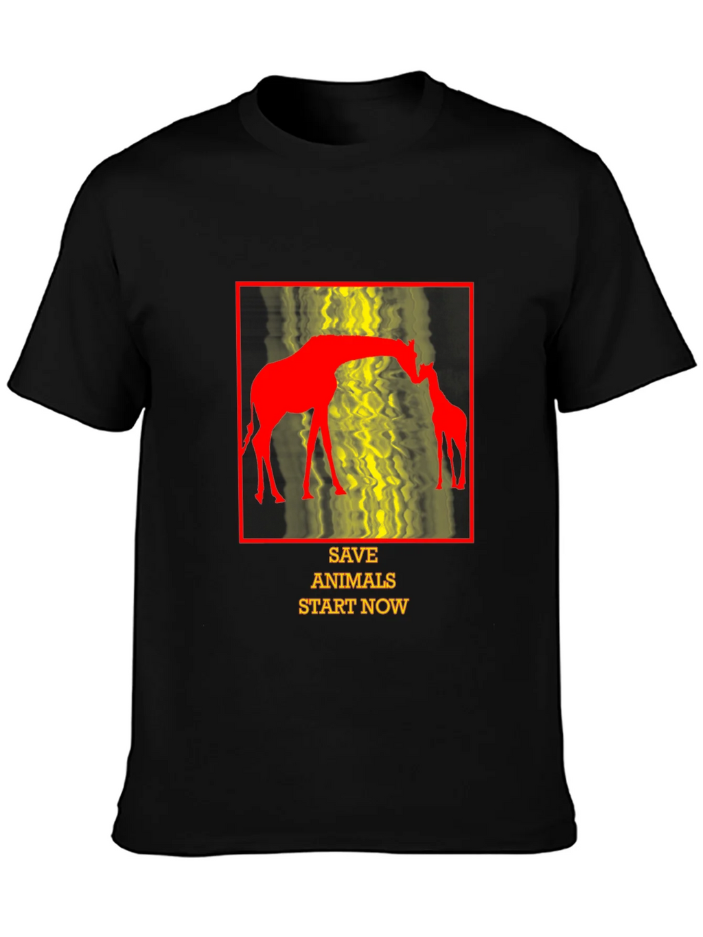 Save Animals T-Shirt - Giraffe Design