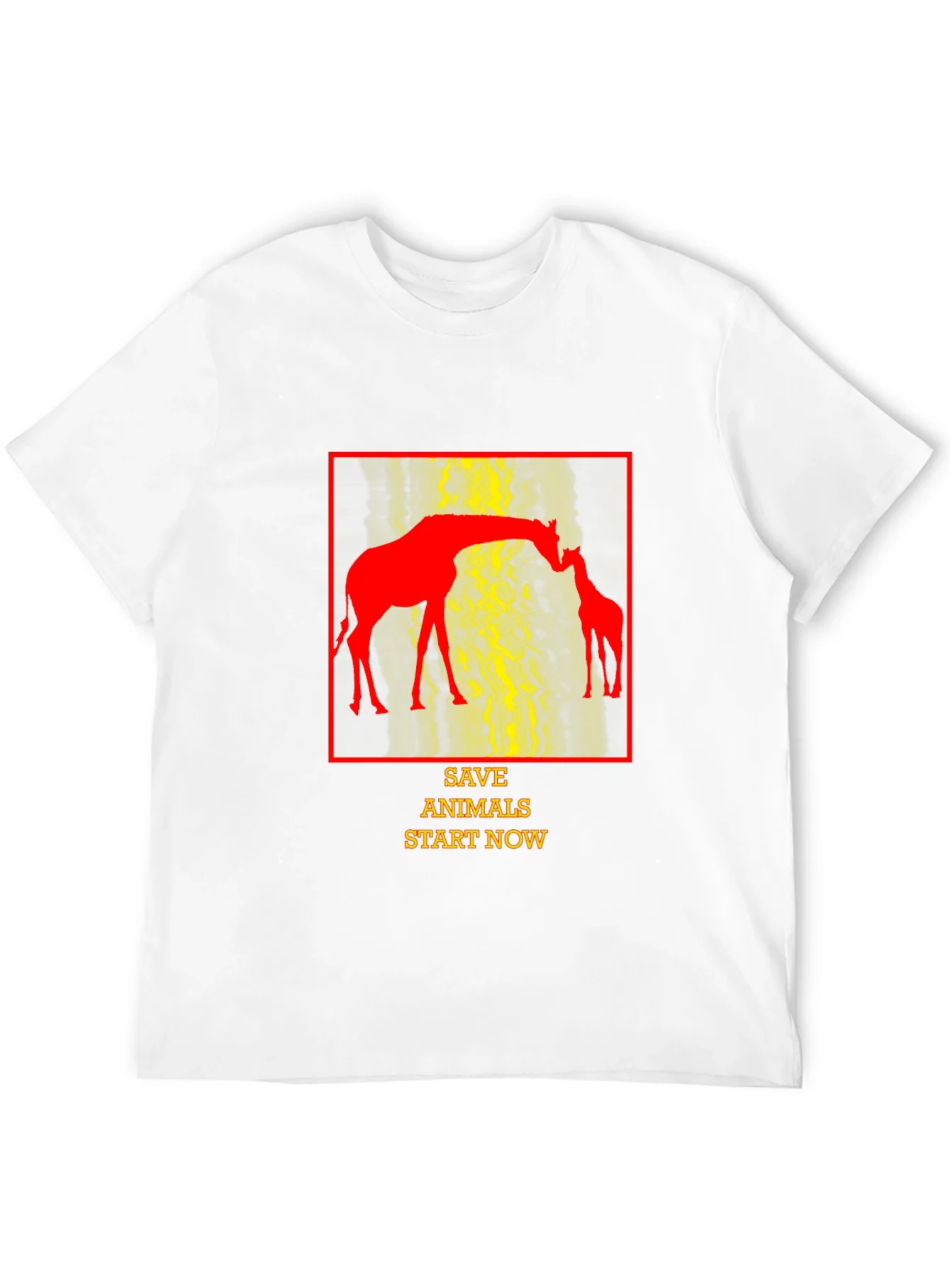 Save Animals T-Shirt - Giraffe Design