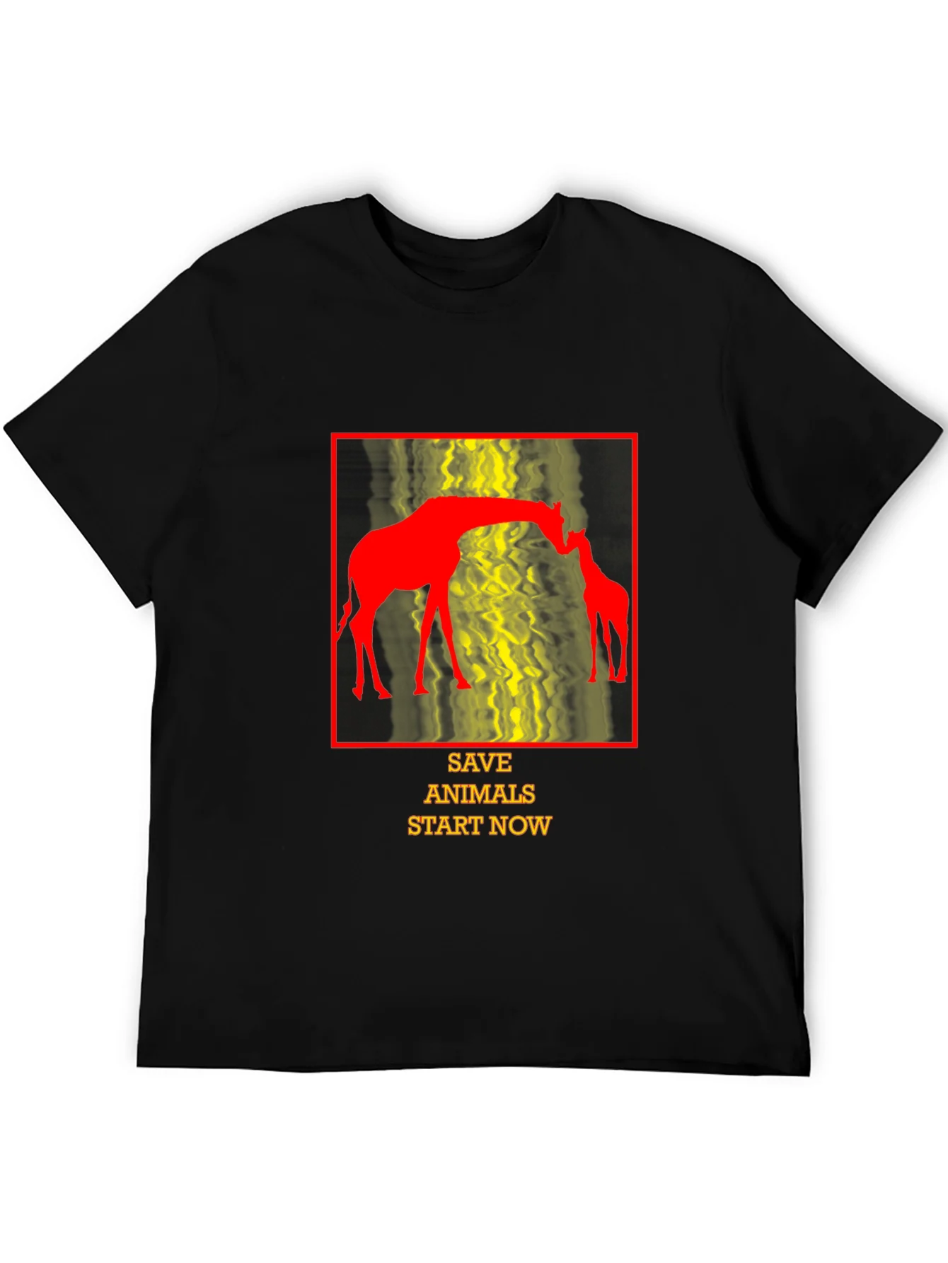 Save Animals T-Shirt - Giraffe Design