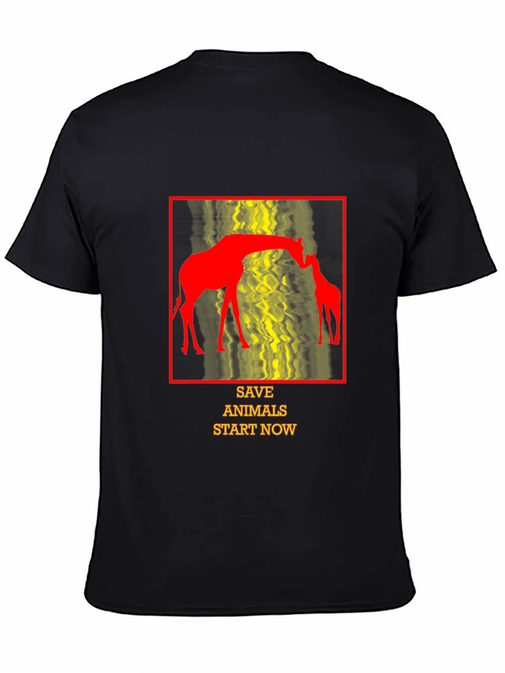 Save Animals T-Shirt - Giraffe Design