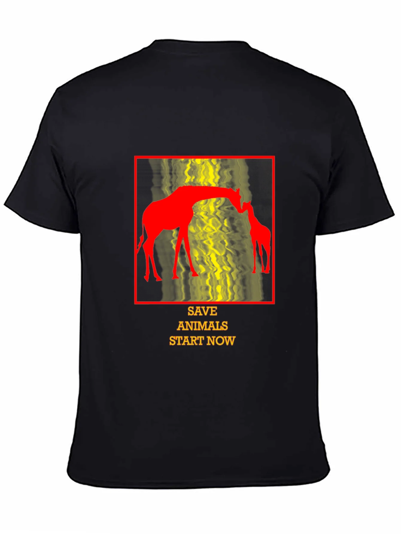 Save Animals T-Shirt - Giraffe Design