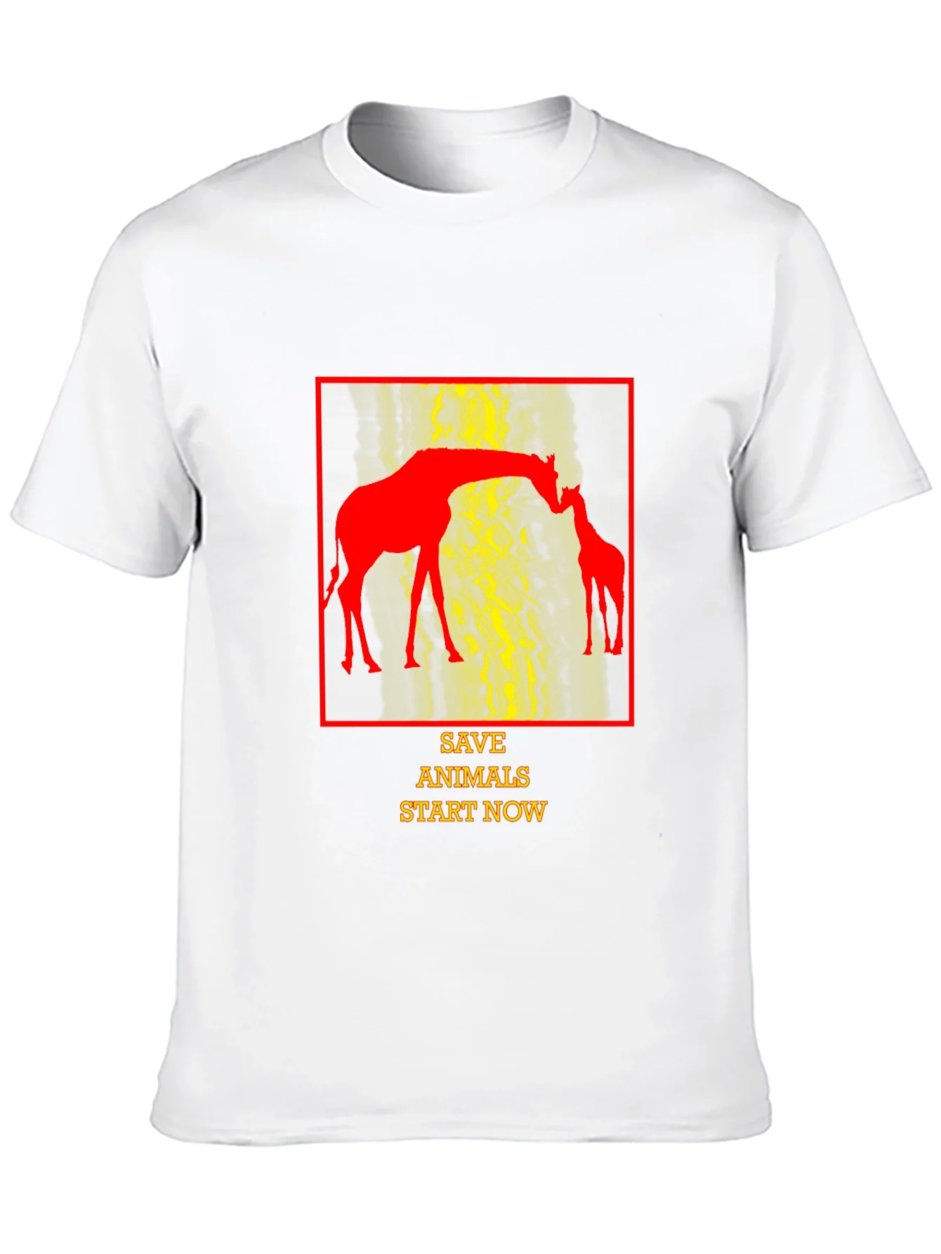 Save Animals T-Shirt - Giraffe Design