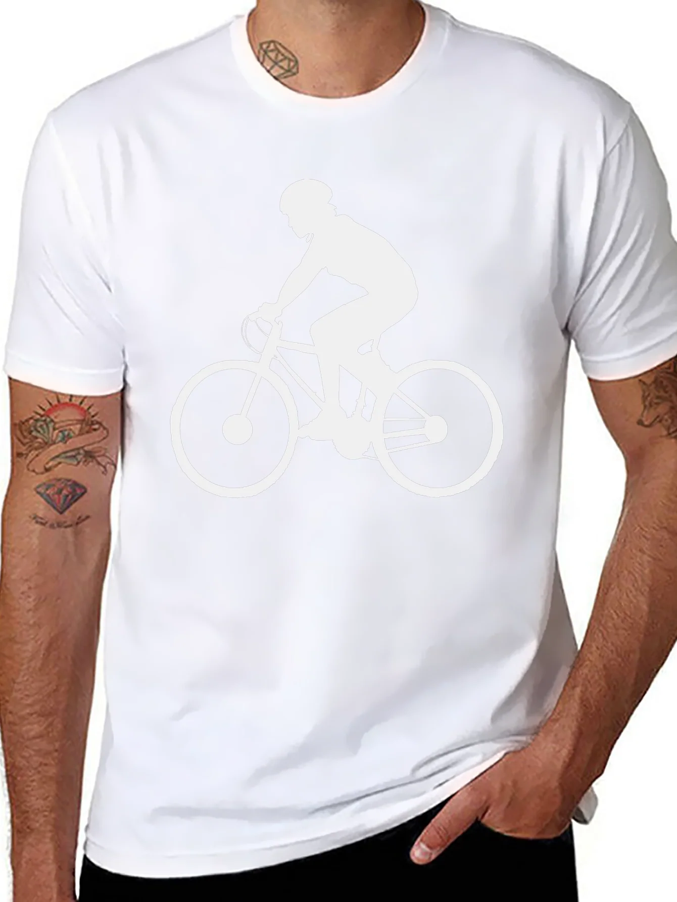 Cyclist Silhouette Graphic Tee