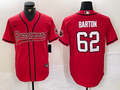 Men's Tampa Bay Buccaneers Graham Barton #62 Red Game jersey