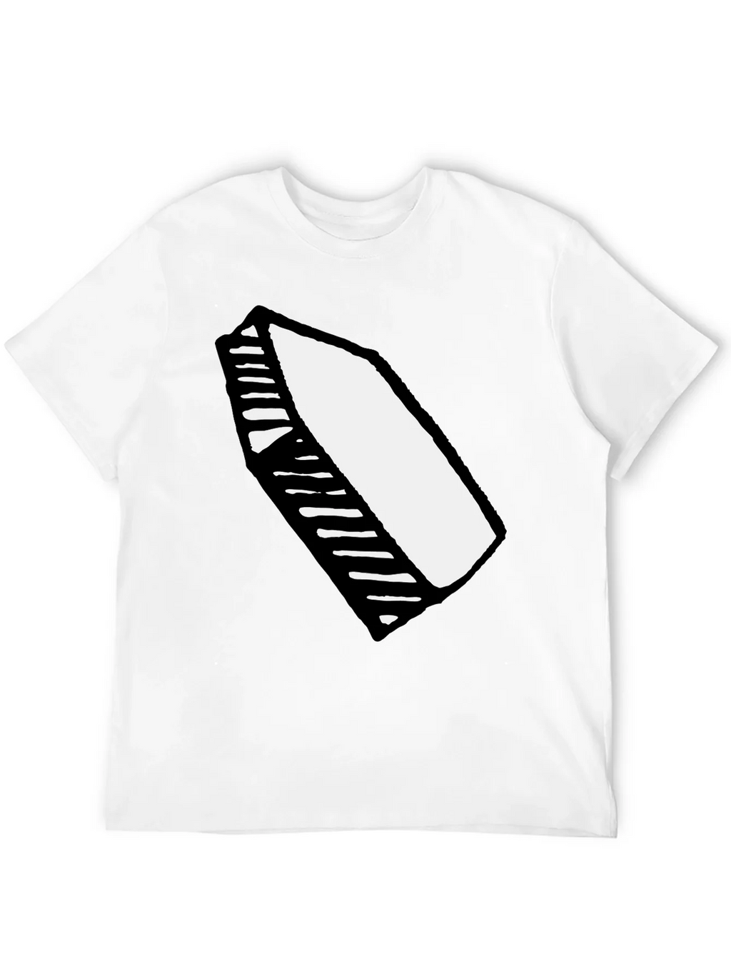 Black T-Shirt with Abstract Crayon Graphic