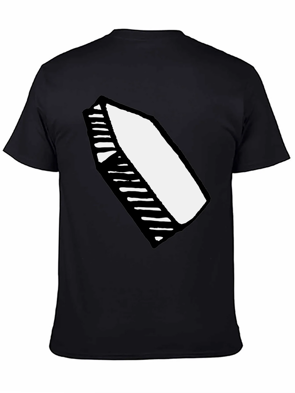 Black T-Shirt with Abstract Crayon Graphic