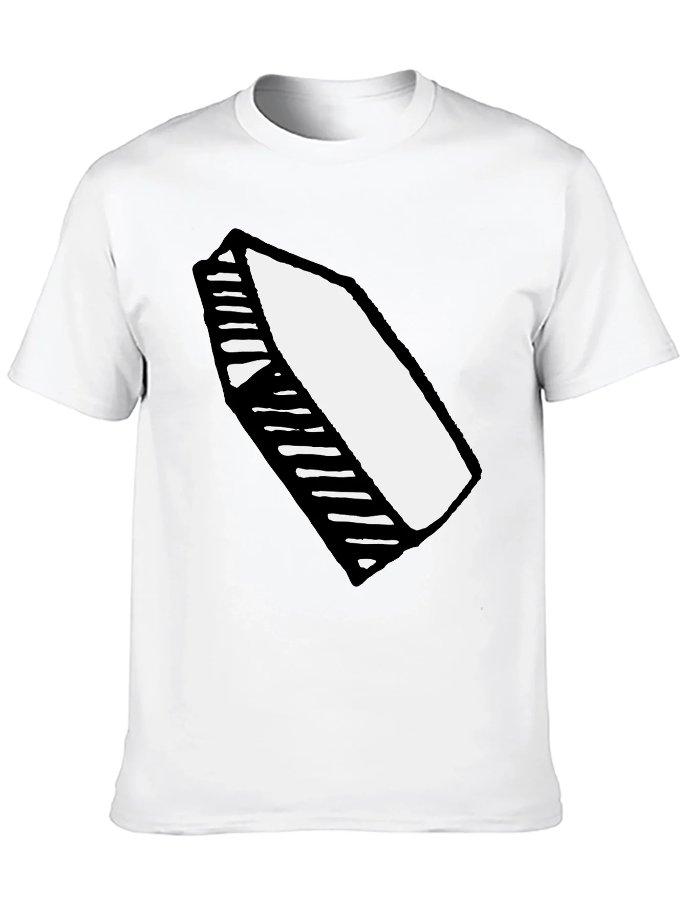 Black T-Shirt with Abstract Crayon Graphic