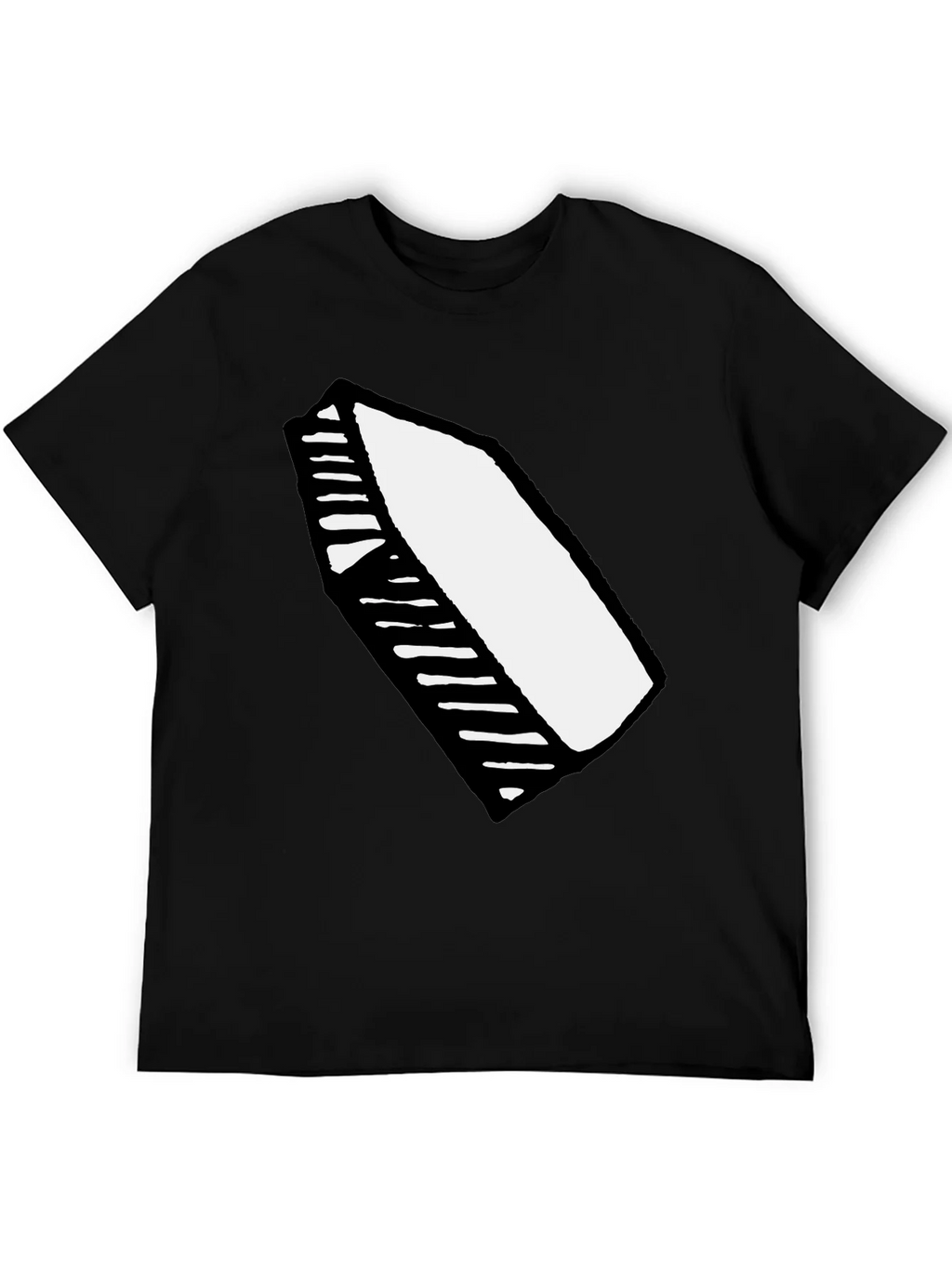 Black T-Shirt with Abstract Crayon Graphic