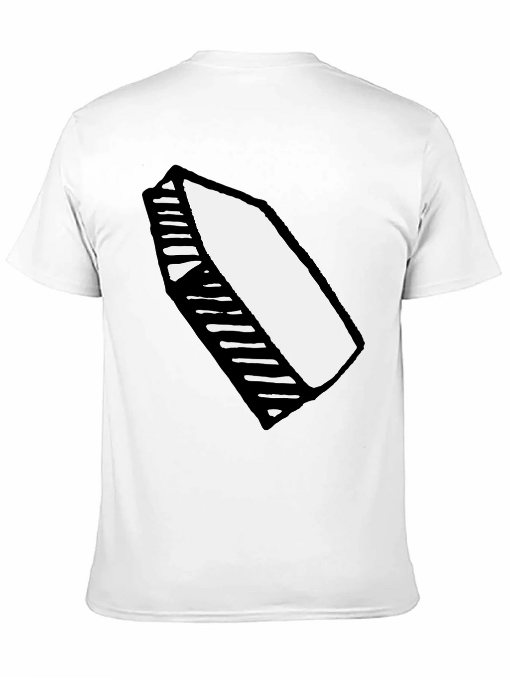 Black T-Shirt with Abstract Crayon Graphic
