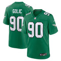 Philadelphia Eagles Mike Golic Kelly Green Retired Player Alternate Game Jersey