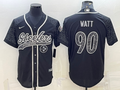Men's Pittsburgh Steelers T.J. Watt #90 Black Retired Player RFLCTV Limited jersey Joint edition