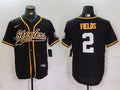 Men's Pittsburgh Steelers Justin Fields #2 Black Player Game jersey