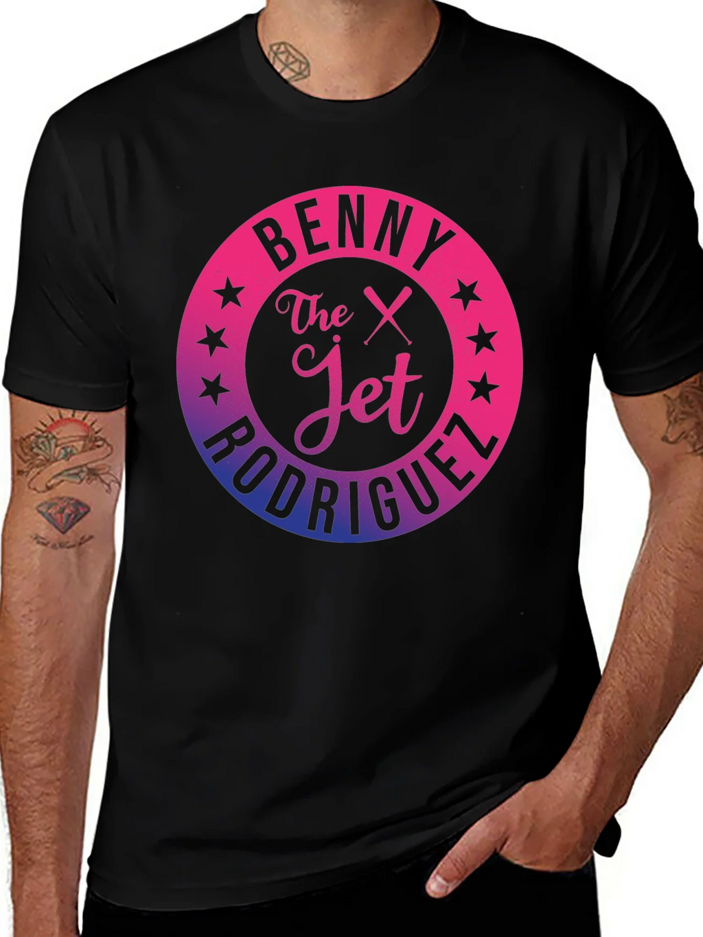 Benny The Jet Rodriguez Gradient Graphic T-Shirt