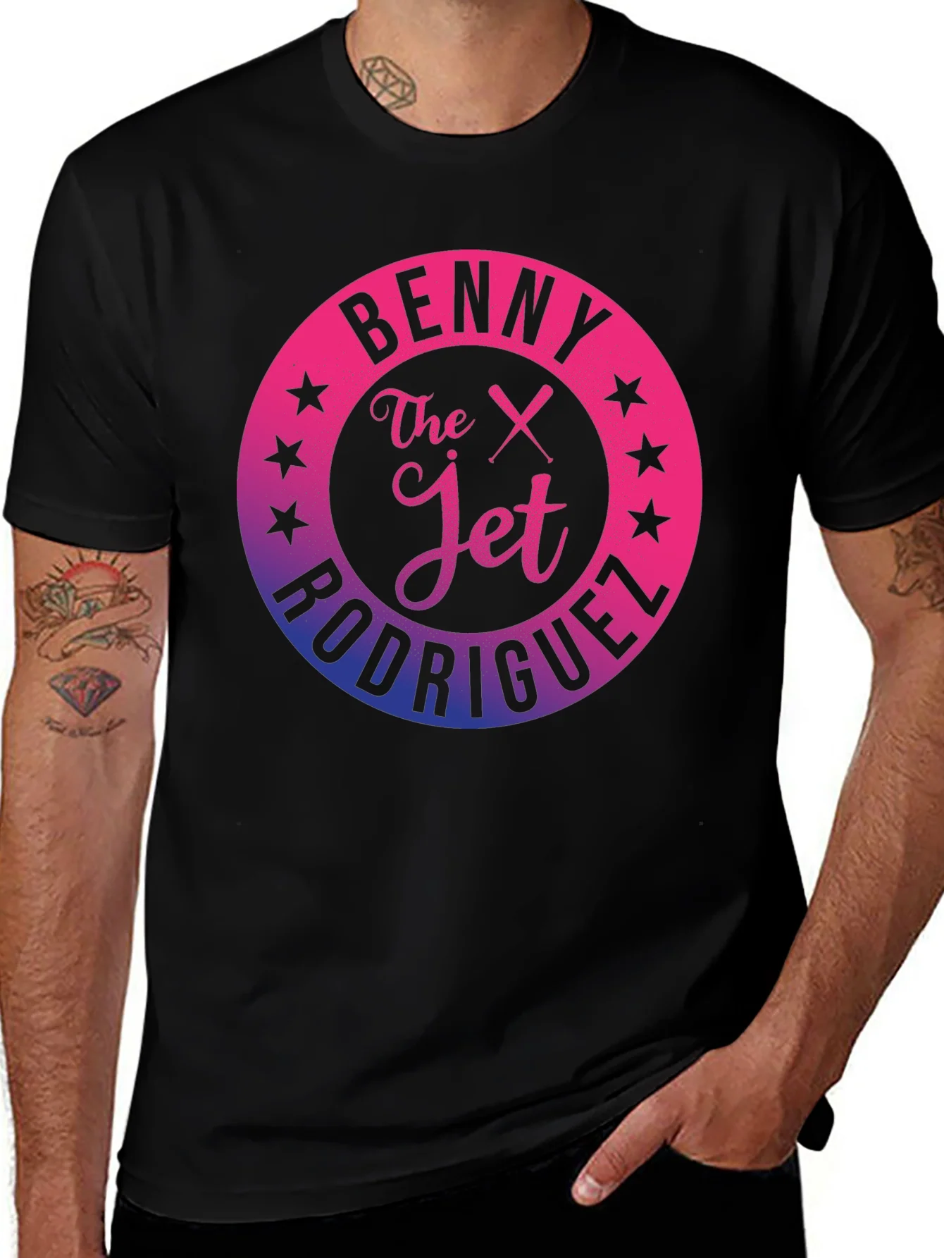 Benny The Jet Rodriguez Gradient Graphic T-Shirt