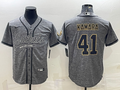 Men's New Orleans Saints Alvin Kamara #41 Gray Game jersey Joint Edition