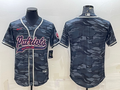 Men's New England Patriots Grey Camouflage Blank jersey