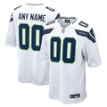 Seattle Seahawks White Custom Game Jersey