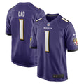 Baltimore Ravens Number 1 Dad Purple Game Jersey