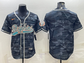 Men's Miami Dolphins Grey Camouflage Blank jersey